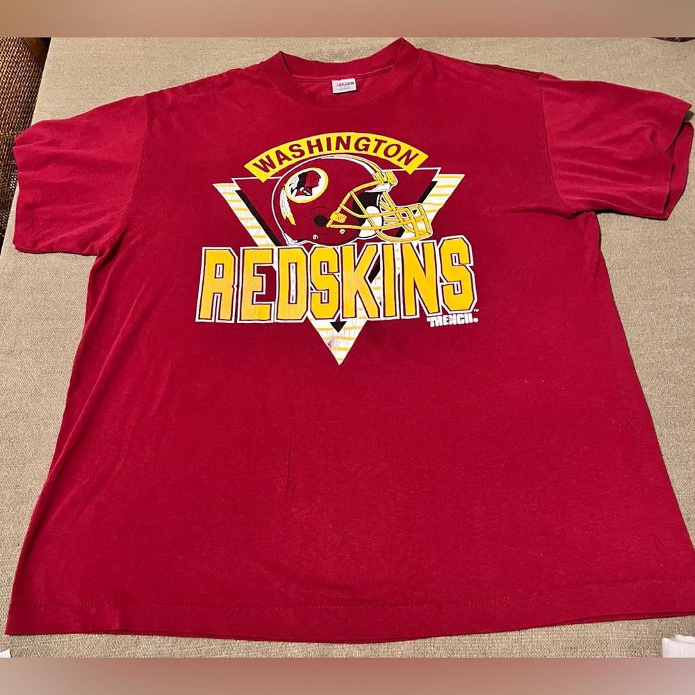 VINTAGE TRENCH WASHINGTON REDSKINS T-SHIRT! XL!